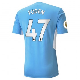 Fußballtrikots Manchester City Phil Foden 47 2021-2022 Kurzarm Heimtrikotsatz kaufen